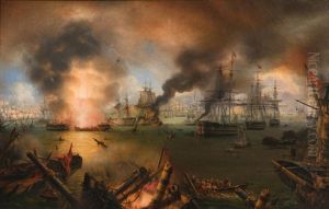 La Bataille De Navarin by Louis-Philippe Crepin