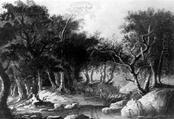 River Landscape With Figures - view 1