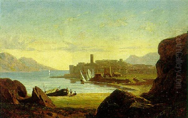 Sudliche Kustenlandschaft Mit Einer Stadt - view 1