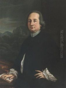Ritratto Di Gentiluomo A Mezzo Busto In Abito Nero by Angelo Crescimbeni