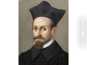 Portrait Of A Cleric, Bust-length, In Black Robes by Daniele Crespi