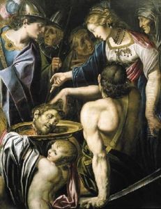 Salome With The Head Of Saint John The Baptist by Daniele Crespi
