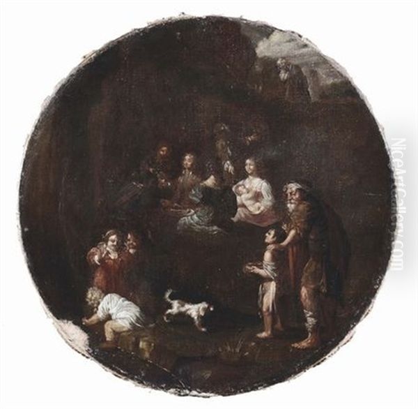 Scena Di Genere Con Personaggi E Cane - view 1