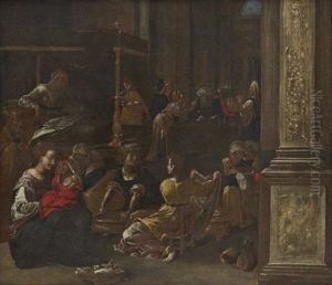 Jesu Frambarande I Templet by Giovanni Battista Crespi (il Cerano)