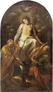 Christus Erscheint Den Aposteln Petrus Und Paulus by Giovanni Battista Crespi (il Cerano)