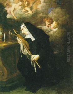 Suora Con Crocefisso by Giovanni Battista Crespi (il Cerano)
