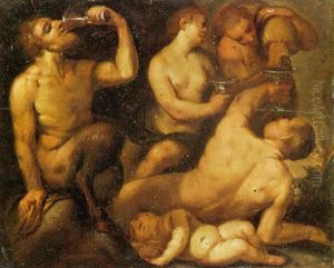Baccanale Con Cinque Figure by Giovanni Battista Crespi (il Cerano)