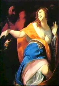 Dejanire Enlevee Par Le Centaure Nessus by Giovanni Battista Crespi (il Cerano)