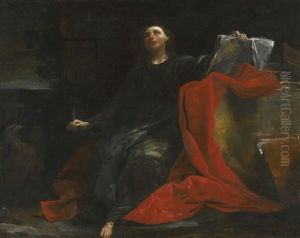 Saint John The Evangelist On The Island Of Patmos by Giuseppe Maria Crespi