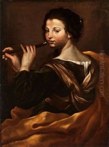 Junge Flotenspielerin by Giuseppe Maria Crespi