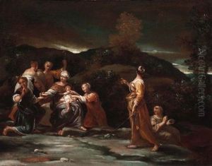 Giove Allevato Dalle Ninfe by Giuseppe Maria Crespi