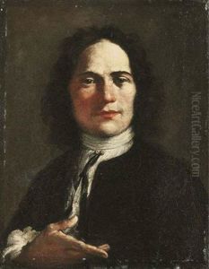 Portrait Of An Artist In A Black Coat And A White Shirt