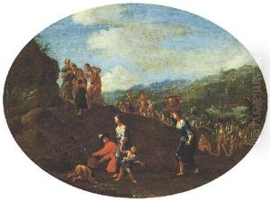 Mose Fa Scaturire L'acqua Dalla Roccia by Giuseppe Maria Crespi