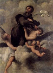 Der Heilige Antonius Wird Von Engeln Zum Himmel Emporgetragen by Giuseppe Maria Crespi