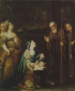 San Francesco Di Paola Benedice Un Bambino by Giuseppe Maria Crespi