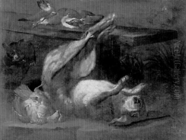 Nature Morte Au Gibier Avec Un Chat - view 1