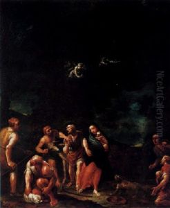 The Holy Family Beset By Brigands by Giuseppe Maria Crespi