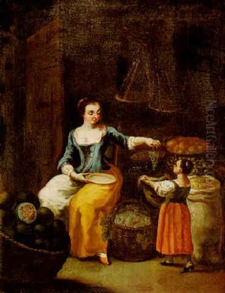 A Kitchen Interior With A Mother And Child - view 1