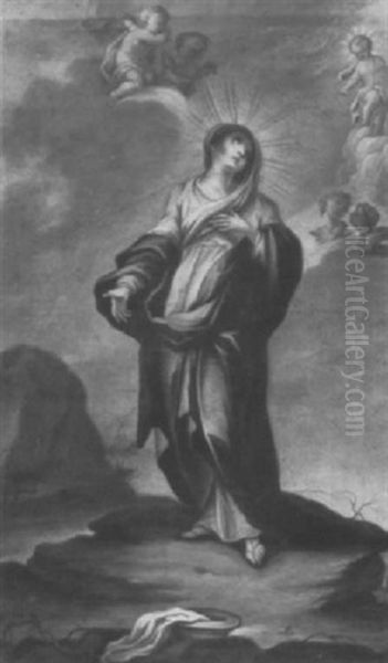 Madonna Auf Landschaftssockel - view 1