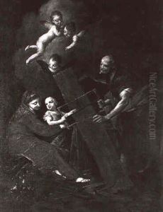 Die Heilige Familie In Der Zimmermannswerkstatt by Giuseppe Maria Crespi