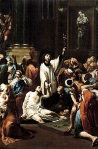 Saint Francis Xavier Raising Adead Man by Giuseppe Maria Crespi