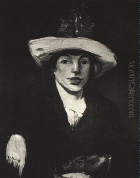Girl With A Green Hat - view 1