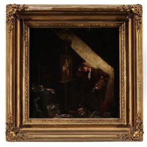 Self Portrait Of The Artist At His Ease by William Emlen Cresson