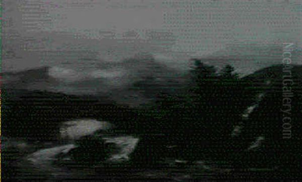 Hunters In Mountain Landscape - view 1