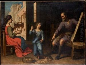 Sacra Famiglia by Domenico (il Passignano) Cresti