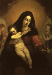 The Madonna And Child Accompanied By Angels by Domenico (il Passignano) Cresti