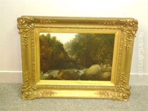River Scene With Anglers