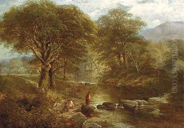 Figrues By A River In The Woods - view 1