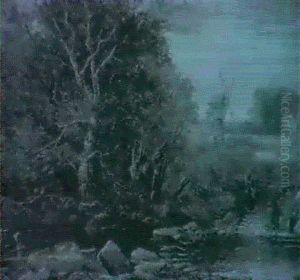 Landscape With Windmill And Water Carrier