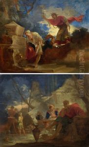Pair Of Works: The Alchemist And The Scholar by Pierre-Louis Cretey