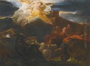 The Annunciation To The Shepherds by Pierre-Louis Cretey