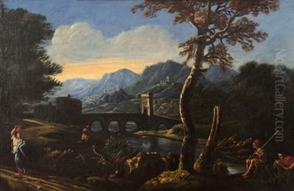 Paysage Anime Au Pont - view 1
