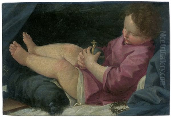 Der Schlafende Christusknabe Als Salvator Mundi - view 1