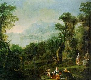 Landscape With Nymphs And Putti Gathering Flowers