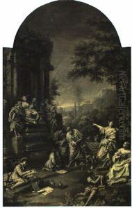 Tombeau Allegorique De Charles Boyle, John Locke Et Thomas Sydenham by Donato Creti