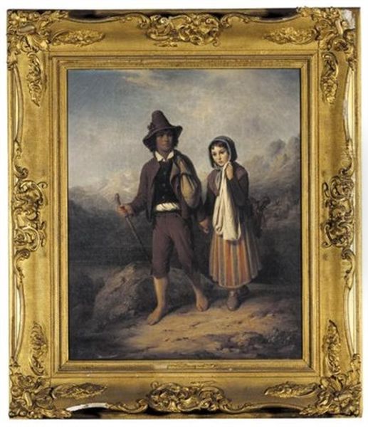 Peasant Children On A Rural Path (bauerkinder Auf Einem Feldweg) - view 1