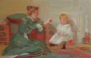 Mother And Child by Thomas Pollock Anschutz