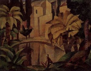 Paysage Exotique Cubiste by Rene Crevel