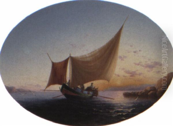 Gozo Fishing Boats At Sunset - view 1