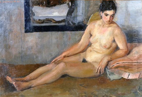 Nudo Femminile Olio Su Tela - view 1