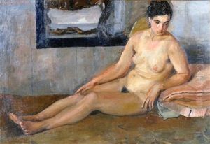 Nudo Femminile Olio Su Tela