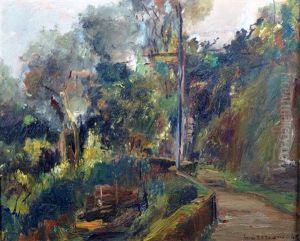 Strada Di Campagna Olio Su Tavola
