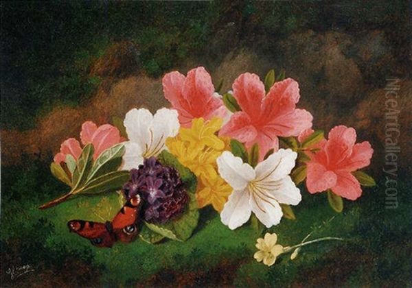 Still Life With Flowers And Butterfly - view 1