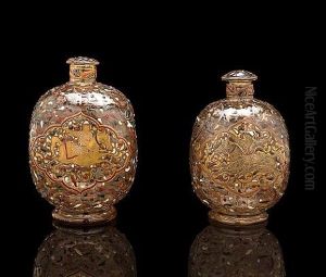 Two Persian-rider Stoppered Bottles