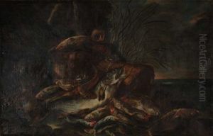 Nature Morte Aux Poissons by Angelo Maria (Crivellone) Crivelli