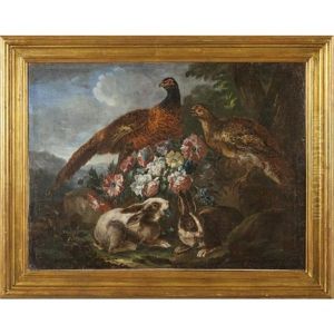 Natura In Posa Con Fagiani E Conigli by Giovanni (Crivellino) Crivelli